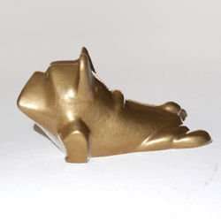Sculpture French Bulldog Gold Yoga