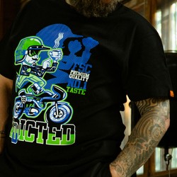 Motorcycle T-shirt CAFE TO GO Fuel Sucker Club; Cafe Racer Style