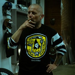 Motorcycle long-sleeved T-shirt YELLOW REAPER Fuel Sucker Club; Bikes & Adrenalin