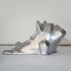 Sculpture French Bulldog Silver Yoga