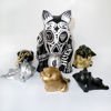 Sculpture French Bulldog Silver Yoga