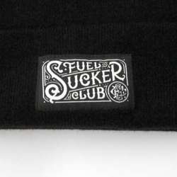 Schwarze Wintermütze Fuel Sucker Club VINTAGE LETTERING LOGO