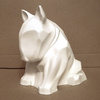 Rzeźba Pies Bull Terrier Biały