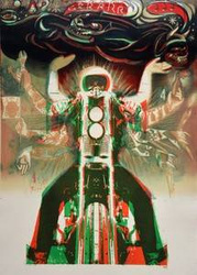 Litografia Barwna LITO MOTO CHOPPA SHIVA, grafika artystyczna, Krzysztof Świętek