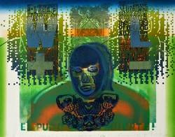 Litografia Barwna CHŁODNY KALKULATOR Grafika Artystyczna, Warsztatowa; autor Krzysztof Świętek