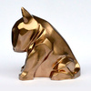 Golden Bullterrier-Hundeskulptur Bling Bling!