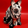 Rzeźba Meksykański Bull Terrier Tattoo, Dzień Śmierci, Dia De Los Muertos sculpture Dog skeleton