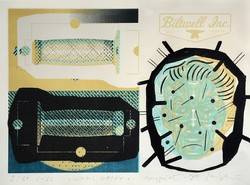 Litografia Barwna WIRUS GRIPY, grafika artystyczna, Krzysztof Świętek