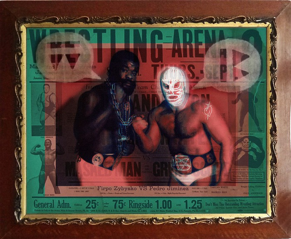 Litografia Barwna MR OLYMPIA AND THE JUNKYARD DOG Grafika Artystyczna, Warsztatowa; autor Krzysztof Świętek