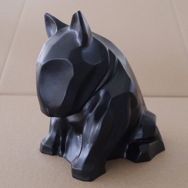 Rzeźba Bull Terrier Czarny