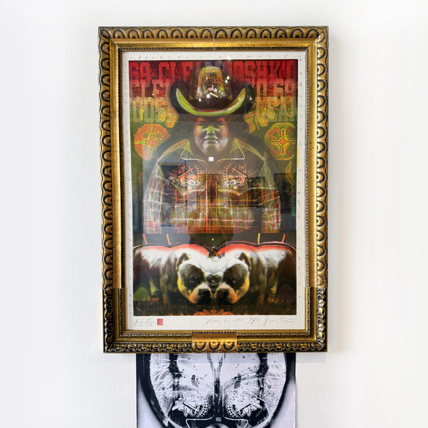 Litografia barwna PSUBRACIA SYJAMSCY PASTORA CLEAMOOSHK'O grafika artystyczna Krzysztof Świętek