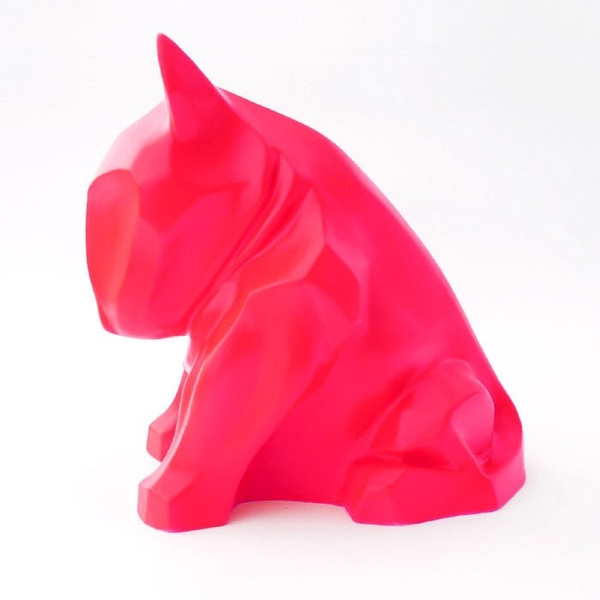 Fluorescent Sculpture Bull Terrier Dog