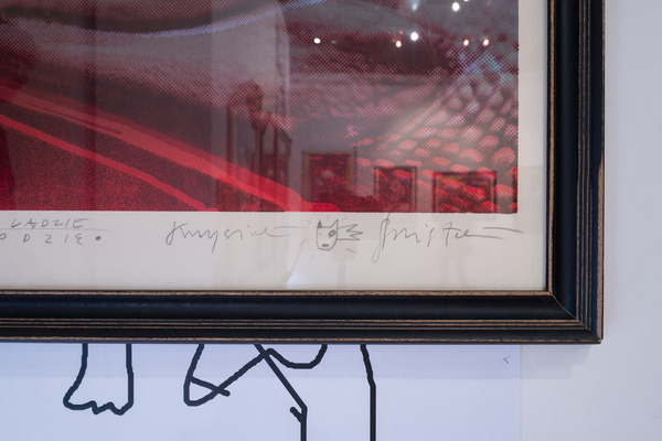 Litografia barwna POMIAR PECHA NA LĄDZIE I PH W WODZIE grafika artystyczna, Krzysztof Świętek