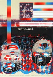 Litografia barwna DEGUSTATORZY CHCĄCY ZACHOWAĆ ANONIMOWOŚĆ grafika artystyczna Krzysztof Świętek