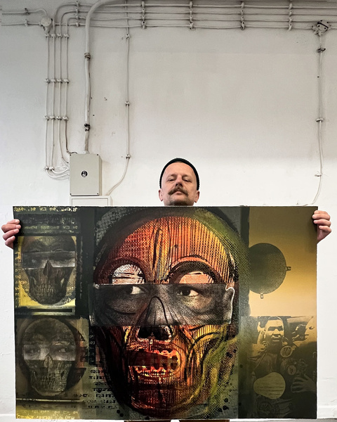 Litografia Barwna MIKE T. NIE BOI SIĘ ŚMIERCI, BO ŚMIERĆ MA OCZY MIKEA, Grafika Artystyczna Krzysztof Świętek