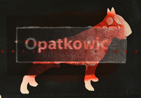 Litografia barwna TRYPTYK OPATKOWICKI grafika artystyczna, Krzysztof Świętek