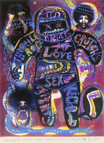 Litografia Barwna MAGIC PEOPLE VOODOO PEOPLE, grafika artystyczna Krzysztof Świętek