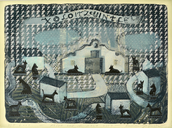 Litografia Barwna METEO CUD W XOLO CITY Grafika Artystyczna, Warsztatowa; autor Krzysztof Świętek