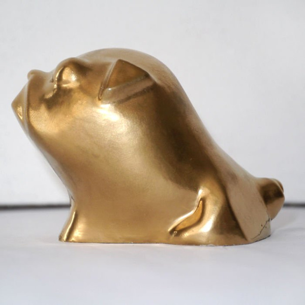 Mała Rzeźba Złoty Mops