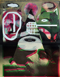 Litografia barwna LIZANKO RUCHANKO - SYNDROM TRÓJKĄTA grafika artystyczna Krzysztof Świętek