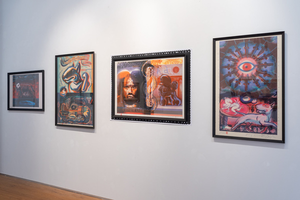 Litografia barwna NEW SCHOOL BARBER POLE grafika artystyczna Krzysztof Świętek