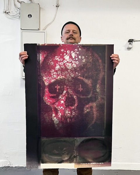 Litografia Barwna WÓDZ HAEMATOMA Grafika Artystyczna, Warsztatowa; autor Krzysztof Świętek