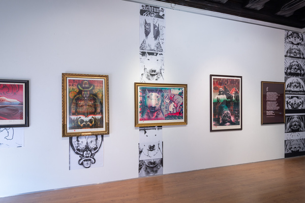 Litografia barwna PSUBRACIA SYJAMSCY PASTORA CLEAMOOSHK'O grafika artystyczna Krzysztof Świętek