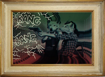 Litografia Barwna BANG BANG Grafika Artystyczna, Warsztatowa; autor Krzysztof Świętek